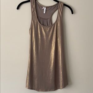 Studio Y.  Gold Racerback Tank